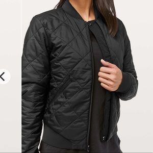 Lululemon Warm Two Ways Bomber Black Sz 6